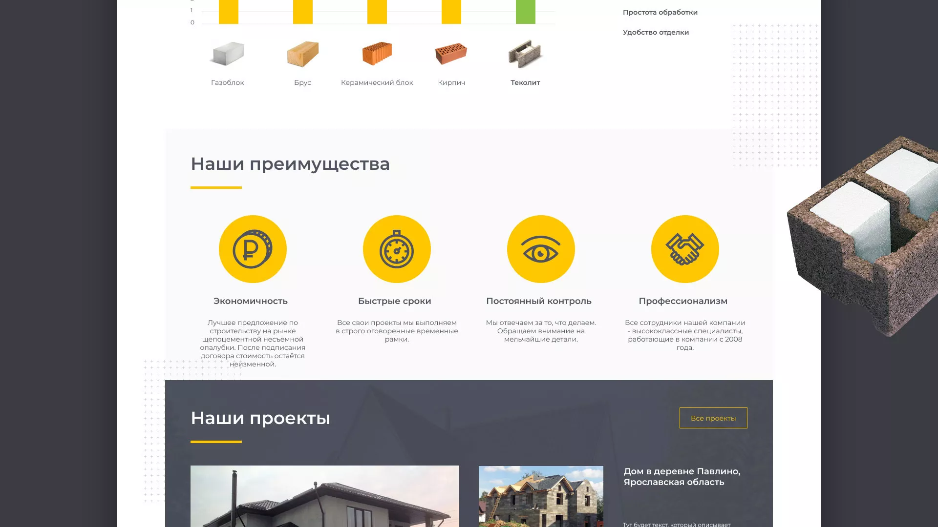 Создание сайта для строительной компании «ЭКОДОМ» в Петровске-Забайкальском