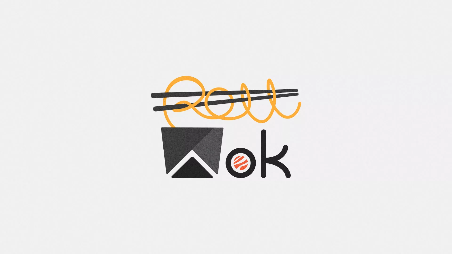 Разработка логотипа суши-бара «Roll Wok Club» в Петровске-Забайкальском